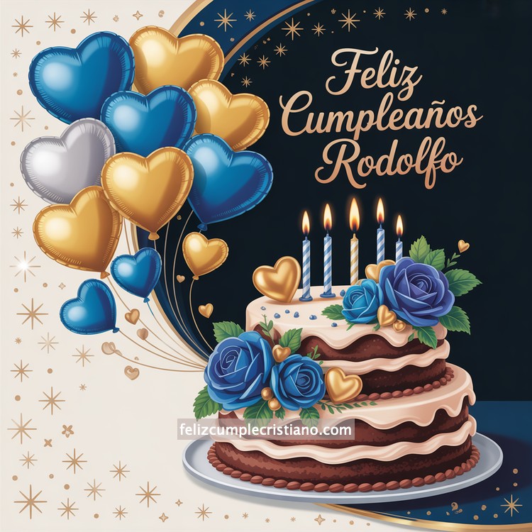 nombres de hombre feliz cumple en bonito diseño