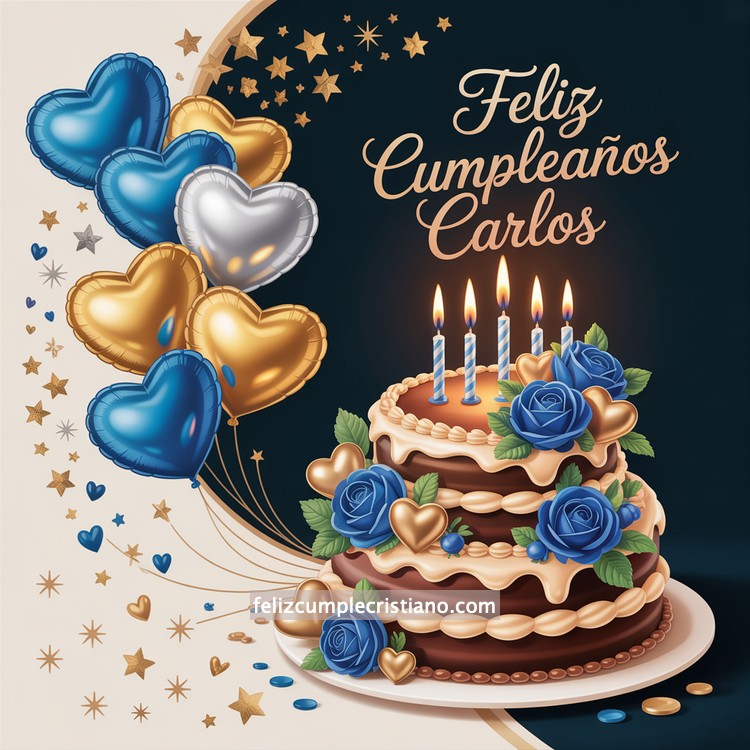 nombres de hombre feliz cumple en bonito diseño
