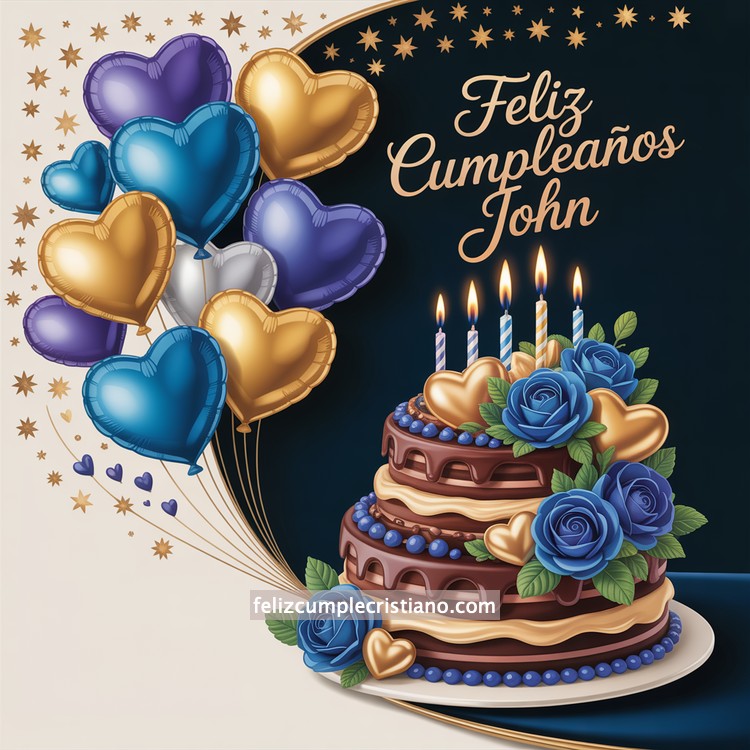 nombres de hombre feliz cumple en bonito diseño