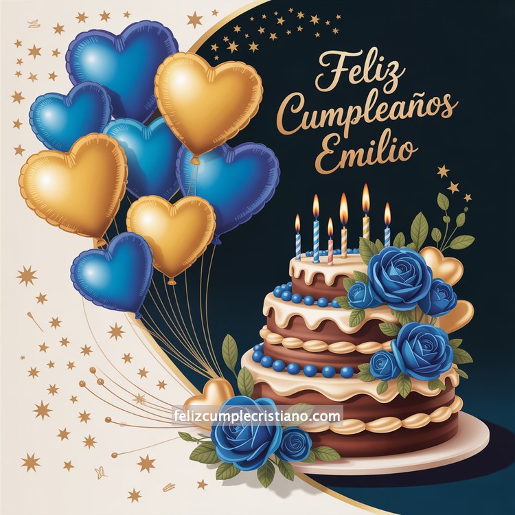 nombres de hombre feliz cumple en bonito diseño
