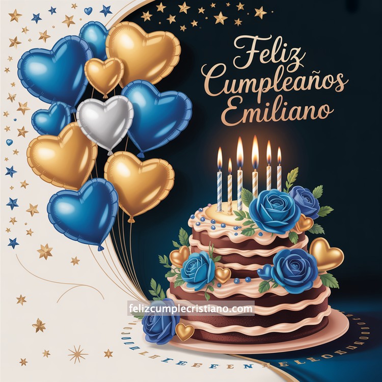 nombres de hombre feliz cumple en bonito diseño