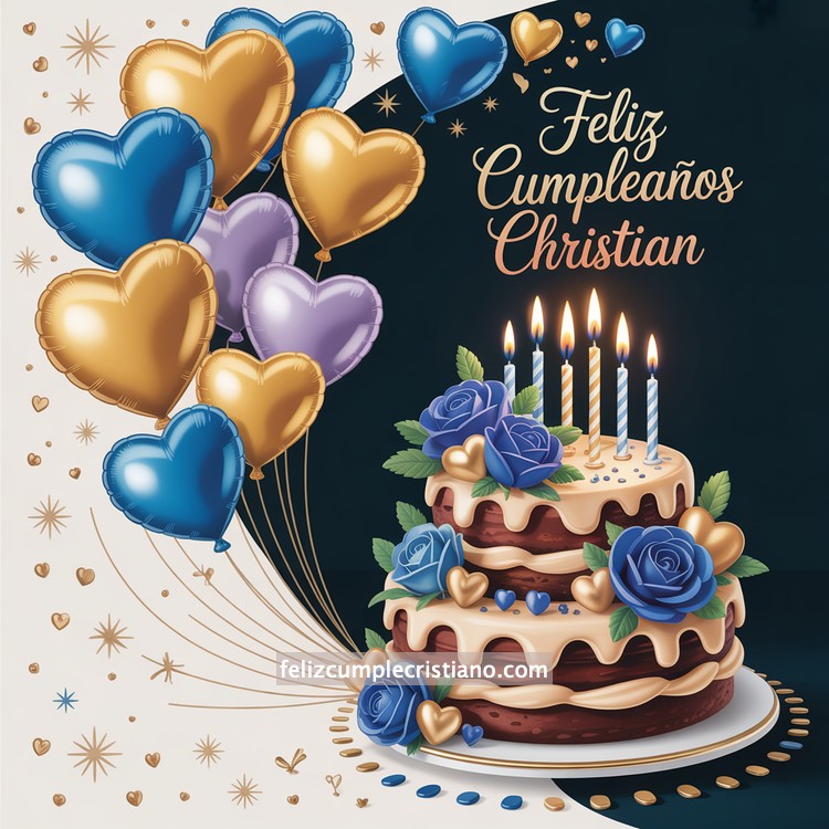 nombres de hombre feliz cumple en bonito diseño