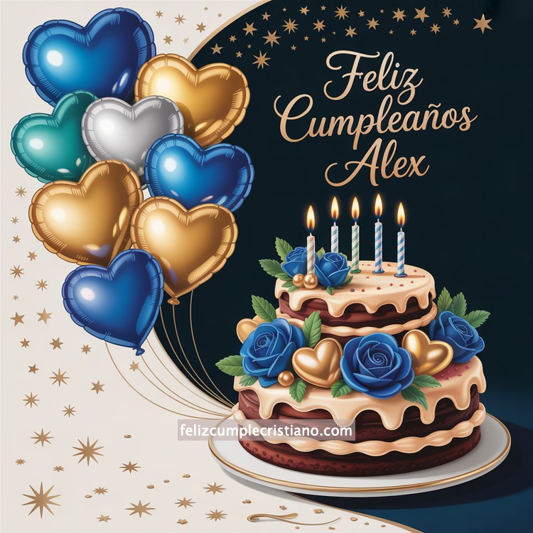 nombres de hombre feliz cumple en bonito diseño